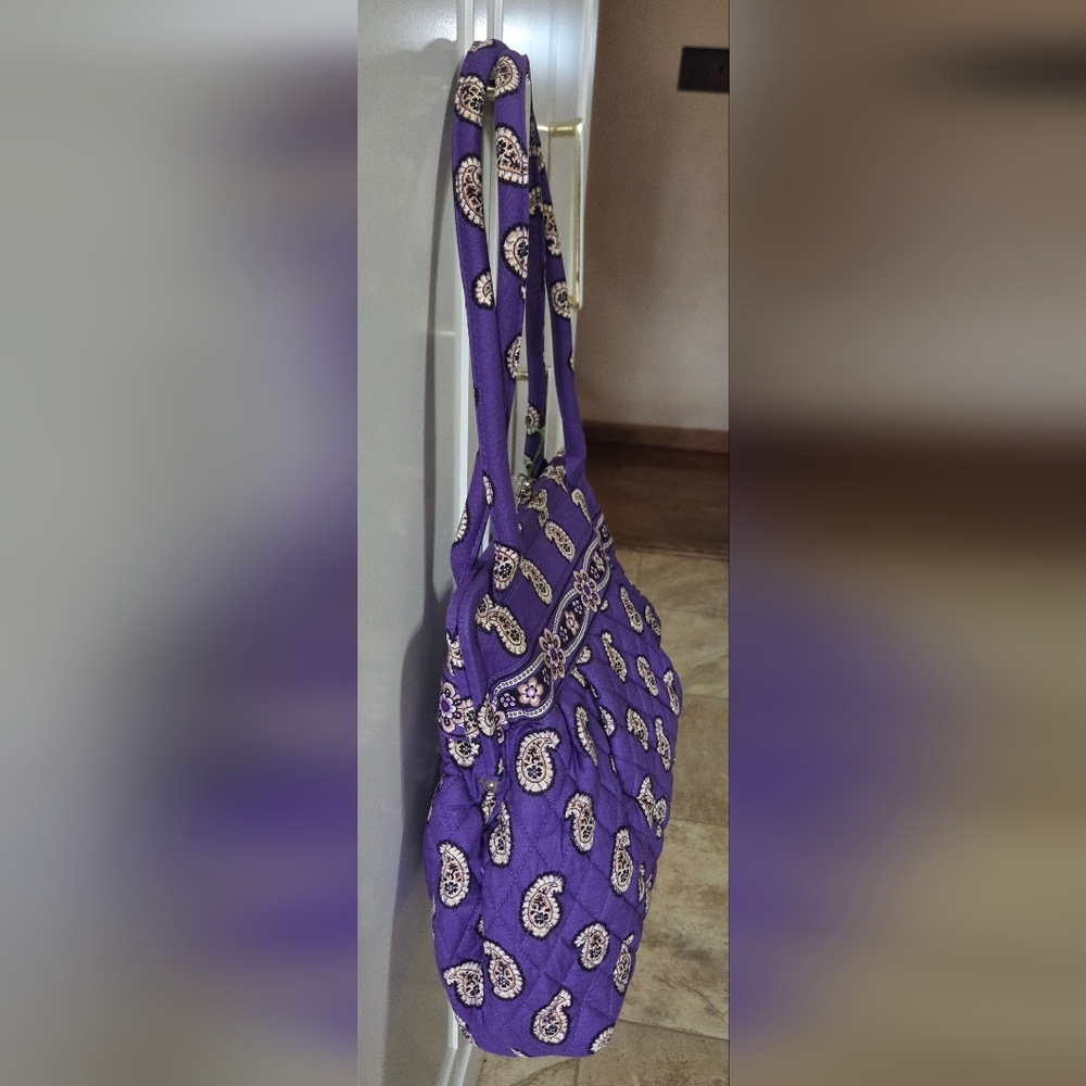 Vera Bradley Alice Simply Violet Kisslock Shoulder Bag NWT - Picture 8 of 14